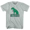 T-Rex Hates Soccer Throw Ins Adult Tri-Blend T-shirt by Tribe Lacrosse