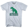 T-Rex Hates Soccer Throw Ins Adult Tri-Blend T-shirt by Tribe Lacrosse