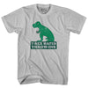 T-Rex Hates Soccer Throw Ins Adult Cotton T-shirt by Tribe Lacrosse