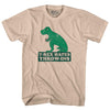 T-Rex Hates Soccer Throw Ins Adult Cotton T-shirt by Tribe Lacrosse