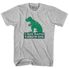 T-Rex Hates Soccer Throw Ins Adult Cotton T-shirt by Tribe Lacrosse