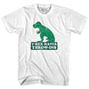 T-Rex Hates Soccer Throw Ins Adult Cotton T-shirt by Tribe Lacrosse