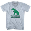 T-Rex Hates Soccer Throw Ins Adult Tri-Blend V-neck T-shirt by Tribe Lacrosse