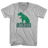 T-Rex Hates Soccer Throw Ins Adult Cotton V-neck T-shirt by Tribe Lacrosse