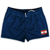 Tahiti Country Heritage Flag Shorty Short Gym Shorts 2.5" Inseam Made In USA by Shorty Shorts