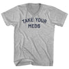 Take Your Meds Adult Cotton V-neck T-shirt by Tribe Lacrosse