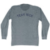 Team Nick Adult Tri-Blend Long Sleeve T-shirt by Tribe Lacrosse