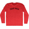 Team Nick Adult Tri-Blend Long Sleeve T-shirt by Tribe Lacrosse