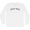 Team Nick Adult Cotton Long Sleeve T-Shirt by Tribe Lacrosse