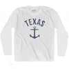 Texas State Anchor Home Cotton Adult Long Sleeve T-shirt by Ultras