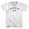 The Drinks Are On Me Adult Cotton V-neck T-shirt by Tribe Lacrosse