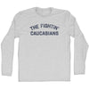 The Fightin' Caucasians Adult Cotton Long Sleeve T-shirt by Tribe Lacrosse