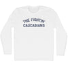 The Fightin' Caucasians Adult Cotton Long Sleeve T-shirt by Tribe Lacrosse