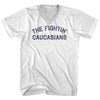 The Fightin' Caucasians Adult Cotton V-neck T-shirt by Tribe Lacrosse