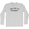 This time it's different Adult Cotton Long Sleeve T-shirt by Tribe Lacrosse