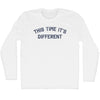 This time it's different Adult Cotton Long Sleeve T-shirt by Tribe Lacrosse