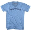 Trackaholic Adult Tri-Blend V-neck T-shirt by Tribe Lacrosse