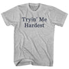 Tryin' Me Hardest Rage Font Youth Cotton T-shirt