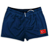 Turkey Country Heritage Flag Shorty Short Gym Shorts 2.5" Inseam Made In USA by Shorty Shorts