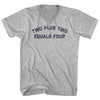 Two Plus Two Equals Four Adult Cotton V-neck T-shirt by Tribe Lacrosse
