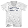 Two Plus Two Equals Four Adult Cotton V-neck T-shirt by Tribe Lacrosse