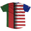 American Flag And Afghanistan Combo Soccer Jersey Made In USA