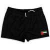 United Arab Emirates Country Heritage Flag Shorty Short Gym Shorts 2.5" Inseam Made In USA by Shorty Shorts