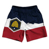 Utah New Flag Shorts Athletic Running Fitness Exercise Shorts 7" Inseam Shorts Made In USA by Tribe Lacrosse