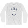 Utah State Anchor Home Cotton Adult Long Sleeve T-shirt by Ultras