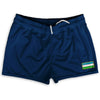 Uzbekistan Country Heritage Flag Shorty Short Gym Shorts 2.5" Inseam Made In USA by Shorty Shorts