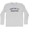 Veritas Et Aequitas Adult Cotton Long Sleeve T-shirt by Tribe Lacrosse