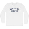 Veritas Et Aequitas Adult Cotton Long Sleeve T-shirt by Tribe Lacrosse