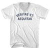 Veritas Et Aequitas Adult Cotton V-neck T-shirt by Tribe Lacrosse