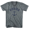 Virginia State Anchor Home Tri-Blend Adult V-neck Womens T-shirt by Ultras