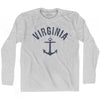 Virginia State Anchor Home Cotton Adult Long Sleeve T-shirt by Ultras