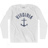 Virginia State Anchor Home Cotton Adult Long Sleeve T-shirt by Ultras