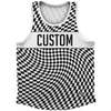 Warped Checkerboard Custom Athletic Sport Tank Top Made In USA by Tribe Lacrosse