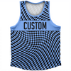 Warped Checkerboard Custom Athletic Sport Tank Top Made In USA by Tribe Lacrosse