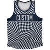Warped Checkerboard Custom Athletic Sport Tank Top Made In USA by Tribe Lacrosse