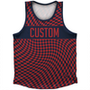 Warped Checkerboard Custom Athletic Sport Tank Top Made In USA by Tribe Lacrosse