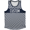 Warped Checkerboard Custom Athletic Sport Tank Top Made In USA by Tribe Lacrosse
