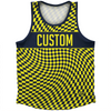 Warped Checkerboard Custom Athletic Sport Tank Top Made In USA by Tribe Lacrosse