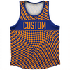 Warped Checkerboard Custom Athletic Sport Tank Top Made In USA by Tribe Lacrosse