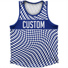 Warped Checkerboard Custom Athletic Sport Tank Top Made In USA by Tribe Lacrosse