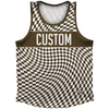 Warped Checkerboard Custom Athletic Sport Tank Top Made In USA by Tribe Lacrosse