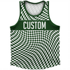 Warped Checkerboard Custom Athletic Sport Tank Top Made In USA by Tribe Lacrosse