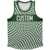 Warped Checkerboard Custom Athletic Sport Tank Top Made In USA by Tribe Lacrosse