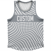 Warped Checkerboard Custom Athletic Sport Tank Top Made In USA by Tribe Lacrosse