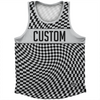 Warped Checkerboard Custom Athletic Sport Tank Top Made In USA by Tribe Lacrosse