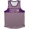 Warped Checkerboard Custom Athletic Sport Tank Top Made In USA by Tribe Lacrosse